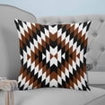 thumbnail image 4 of 20x20 Pillow Covers Set of 2, Brown Aztec Throw Pillow Covers Decorative Couch Cushion Case, Black White Southwest Vintage Abstract Geometric Microfiber Square Pillowcases for Bedroom Car Living Room, 4 of 7