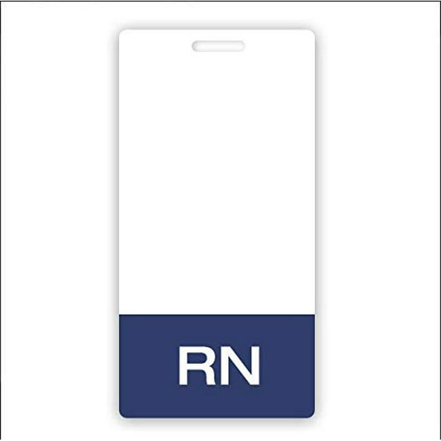 RN Registered Nurse Vertical Hospital ID Badge Buddy (1 Pack, Blue) by ID Zone