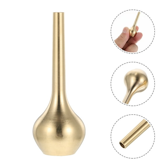 Homoyoyo 2Pcs Slim Vase Brass Flower Arrangement for Dinner