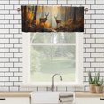 thumbnail image 3 of Fall Deer Forest Rod Pocket Thermal Insulated Curtain Valance Wildlife Animal Elk Rustic Cabin Moose Camping Window Treatment Valance Curtains for Bathroom 54 by 18 in, 1 Panel, 3 of 6