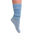 thumbnail image 5 of Lightweight Slouch Socks for Women Extra Thin Light Blue Cotton Socks 3 PAIRS Size 9-11, 5 of 5