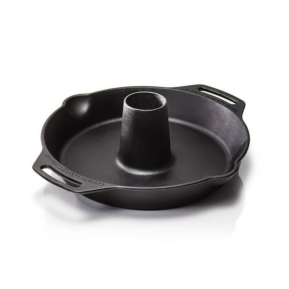 Petromax Poultry Roaster Pan, Cast Iron Roasting Cookware for Oven or Grill, 11.8" x 11.8" x 3.9" with Handles and Pour Spout