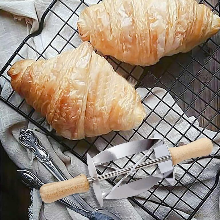 Croissant Tool Croissant Cutter Roller Stainless Steel Croissant Peeler Cut  Dough Bake Tool Kitchen Baking Tool 