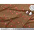 thumbnail image 3 of Soimoi Brown Cotton Duck Fabric Cherries Fruits Print Fabric by the Yard 42 Inch Wide, 3 of 3