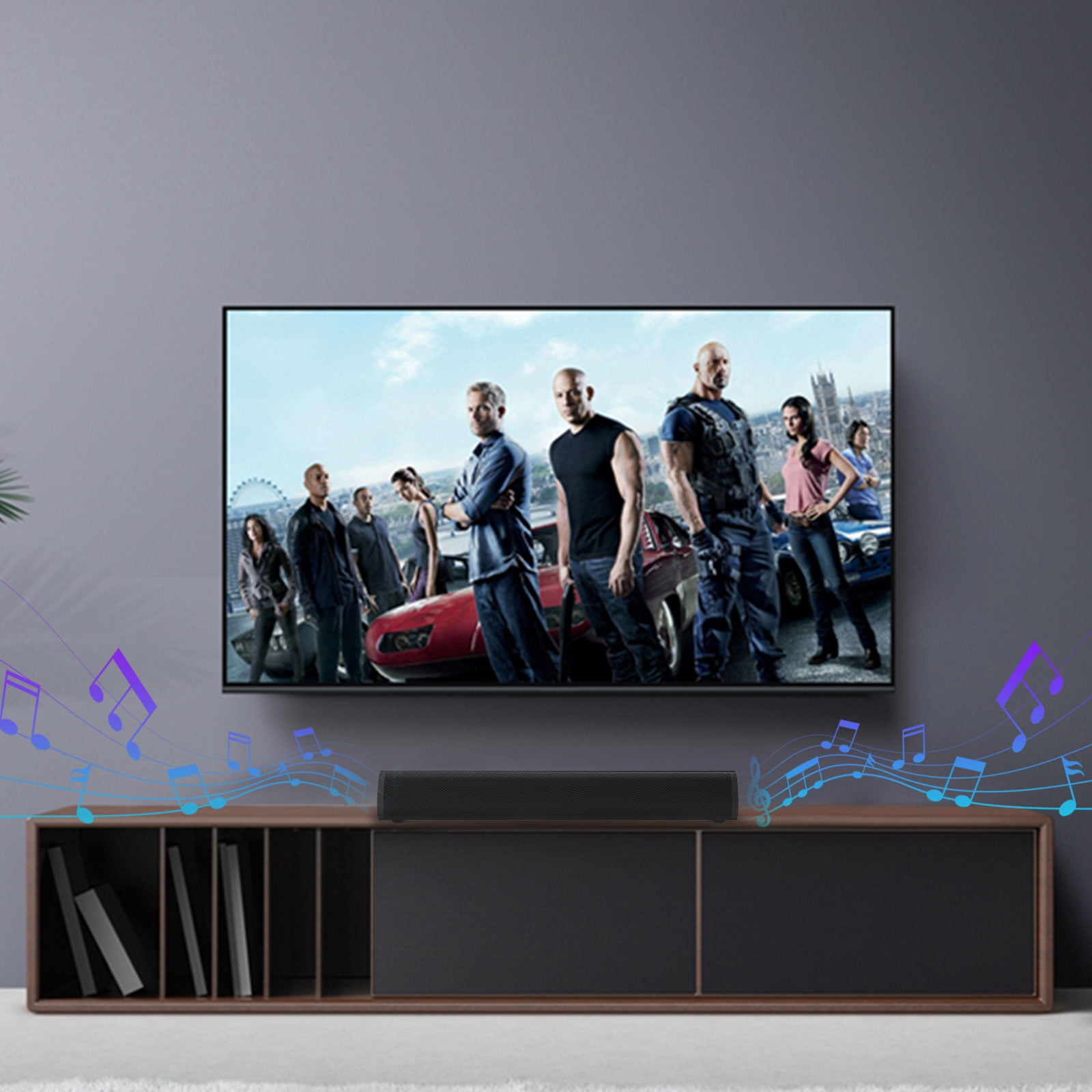 GCZ 50W Bluetooth Sound Bar with Subwoofer, Optical Input, RCA, 3D Surround Home Audio TV Speakers