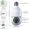 thumbnail image 2 of Light Bulb Cámara E27 3MP Resolución 1296P Cámara de Seguridad Wifi para el Hogar, Cámara de Seguridad Inteligente 360 PTZ para Interiores/exteriores, Intercomunicador de Voz Remota Visión Nocturna H, 2 of 6