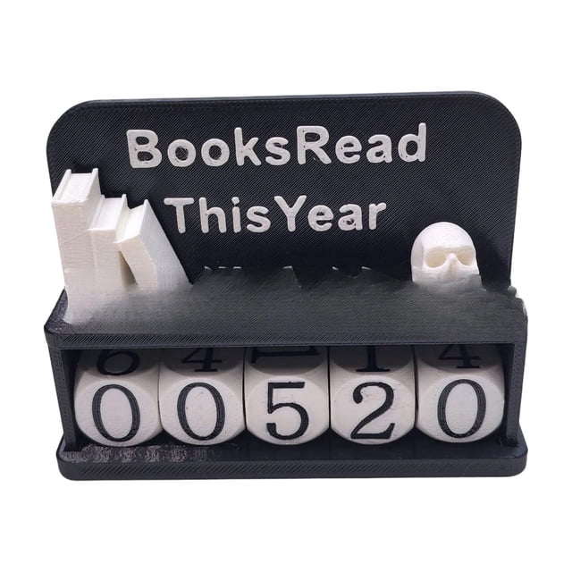 ZheElen Promote Reading With Books Read Year Counter Eye-catching Library Decors For Enjoyable Experience black
