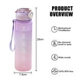 thumbnail image 2 of Water Bottles with Times to Drink and Straw, Motivational Water Bottle with Time Marker, 2 of 5