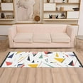 thumbnail image 2 of Yayeee Runner Rug for Bedroom 2'x6' Machine Washable Hallway Non Slip Mat, White Triangles, 2 of 8