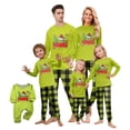 thumbnail image 1 of Christmas Pajamas for Family, Christmas Letters Print Long Sleeve Tops and Stretch Casual Pants Sleepwear (Women, 2XL), 1 of 6