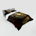 thumbnail image 3 of Ambesonne Fantasy Bedding Set 3 Pcs, Clock Dream Sky Fiction, Twin XL, Brown and Teal, 3 of 3
