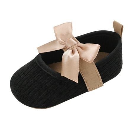 

QWERTYU Baby Toddler Girl s Boy Spring Summer Fall First Walkers Shoes Newborn Infant Cirb Soft Sole Flats Bowknot Mary Jane 0-18M 11