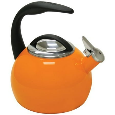 Chantal 2-Quart Enamel on Steel 40th Anniversery Vintage Teakettle - Orange