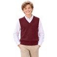 thumbnail image 5 of FASHOFT Boys Sweater Vest School Uniform Sleeveless Sweaters Solid Kids Knit Vest V neck Sleeveless Pullover Sweaters Tops 7-8 Years, 5 of 6
