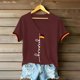 thumbnail image 4 of Women's Germany Football Graphic T-Shirt, Women's V-Neck T-Shirt German Soccer Letter Print Graphic Tee, Casual Fashion Top, Summer Short Sleeve Blouse for Soccer Tournament 2026 Wine Size: L, 4 of 4