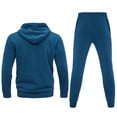 thumbnail image 2 of Zusmen Tracksuit Mens, Casual Long Sleeve Full-Zip Running Sweatsuit Sets , Track Jackets and Pants 2 Piece Outfit, Warm Jogging Sweat Suits for Men Teal M, 2 of 5