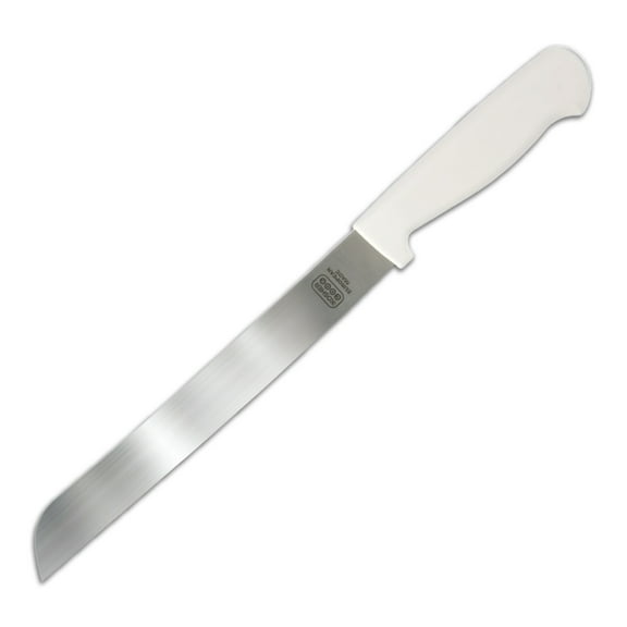 The Kosher Cook, 8" Non Serrated German Stainless Steel Bread Knife - White