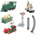 thumbnail image 2 of Qdahuk Christmas Train Set Mini Electric Musical Locomotive with Lights Santa Claus Snowman Carriages Automatic Track Toy Holiday Party Children Gift Xmas Decoration for Tree Indoor Home, 2 of 6