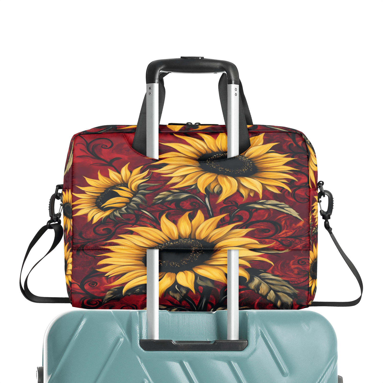 Herdesigns Sunflower Laptop Bag for Women Men, Computer Case Briefcase Messenger Bags, 15-15.6 inch Laptop Sleeve Shoulder Bag