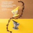 thumbnail image 5 of Tasse Réutilisable Cafetière à Verser Goutte d'Eau Café avec Filtre en Papier Jetable Outil Jaune, 5 of 5