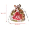 thumbnail image 6 of Classic Chinese Flower Embroidery Jewelry Bag Organizer Silk Traditional Pouch, 6 of 17