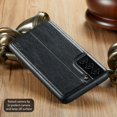 thumbnail image 4 of MOHEYO Slim Vegan Leather Cover Thin Luxury Classic Case for Samsung Galaxy S21 FE 5G - Black, 4 of 6