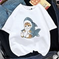 thumbnail image 5 of Kawaii Cat Women Print Funny T-shirt Girl Animal Y2K Fashion 90S Print Tops Tee Gril Black White Clothes Drop Ship, 5 of 7