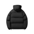 thumbnail image 3 of IYTR Mens Puffer Jacket Hooded Zip Up Jacket Long Sleeve Warm Padded Down Jacket Windproof Insulated Outerwear (Black,XXL), 3 of 7