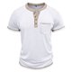 thumbnail image 4 of Tops para hombre, blusas y camisas de manga corta y cuello redondo para hombre, blusas casuales de color liso con bolsillos y botones, manga raglán, cuello vuelto y manga corta, blusas de poliéster pa, 4 of 6