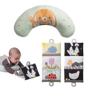 Taf Toys Tummy Time Double-Sided Crinkle Book & Baby Development Tummy Time Support Toy, Sensory Stimulation for Newborns 0-6 Months Sensory Toys