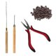 thumbnail image 2 of 4 In 1 Set 500pcs Micro Ring Set Micro Rings Loop Needle Micro Ring Pliers Tool Set For Hair Extensions Accessories, 2 of 5