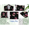 thumbnail image 5 of LA LEELA Men's Hawaiian Shirts Short Sleeve Button Down Shirt Mens Casual Shirts Holiday Tropical Beach Summer Party Shirts for Men Funny S Flamingo Love, Black, 5 of 5