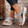 thumbnail image 5 of Women's Soft Sole Orthopedic Sandals, Lightweight Casual Open Toe Sport Sandals Women Summer Dressy Comfortable Platform Wedge Breathable Slip On Walking Tennis Shoes, 38, 5 of 8