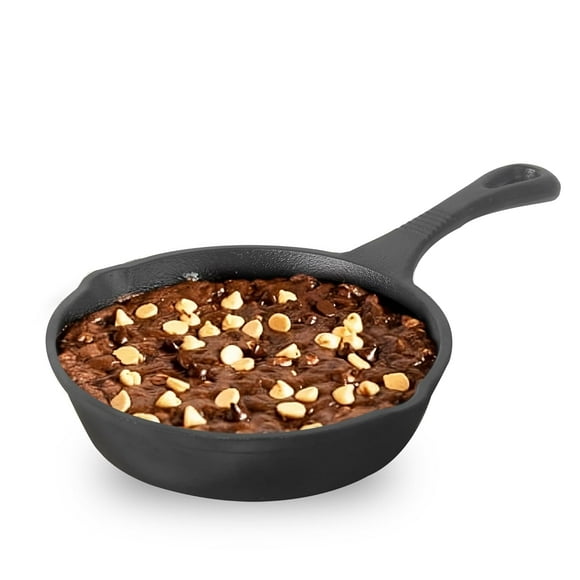 Pre-seasoned Black Cast Iron Fry Pan Or Skillet With Long Handle | Very Small, 15.2 Cm, 6 Inch, 0.42 Liter, 1.1kg | Induction Friendly | Nonstick Fry Pan,100% Pure & Toxin Free, No Chemical Coating