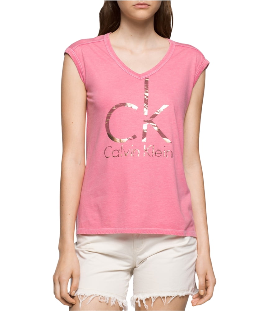Calvin Klein Calvin Klein Womens Foil Logo Graphic TShirt