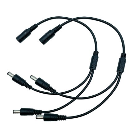 ANLINK 1 to 2 Way DC Power Splitter Cable-2 Pack Black, 1 Female to 2 ...