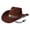 coffee, variant on Turquoise Embroidery Vintage Wide Brim Western Cowboy Hat for Women Men: Faux Suede Ethnic Style for Outdoor Party Vacation, Unisex