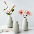 thumbnail image 4 of 8 pack Modern White Small Ceramic Vase Set of 8 for Living Room Bedroom 4.13'' minimalist Fresh Flower Vases for Home Decor Office Fireplace Centerpieces Nordic Style Gift for Fake Plant, 4 of 7