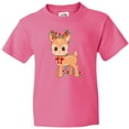 thumbnail image 3 of Inktastic Cute Christmas Reindeer with Christmas Lights Youth T-Shirt, 3 of 5