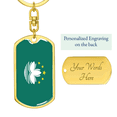 thumbnail image 3 of Porte-clés Pivotant Drapeau de Macao Étiquette pour Chien Acier Inoxydable Ou or 18k, 3 of 8
