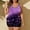 Purple, variant on QUNYINEY Women's Tankini Swimsuits 2 Piece Plus Size Modest Butterfly Swimsuits Flowy Tummy Control Crew Neck Swimsuit Sets