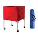 thumbnail image 3 of Carrito deportivo con ruedas para pelotas, organizador de equipos deportivos para gimnasio y deportes. Rojo, 3 of 8