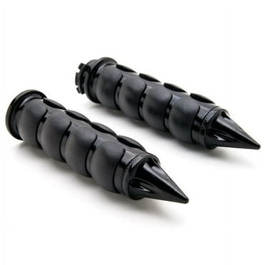 Krator Motorcycle Hand Grips 1 Inch Handlebar Bars Pair Compatible with Harley Davidson Road King Custom Classic
