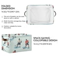 thumbnail image 2 of Yayeee Canvas Storage Basket with Handles for Shelves Fabric Bins Closet Organizer, Ice Play, 2 of 8