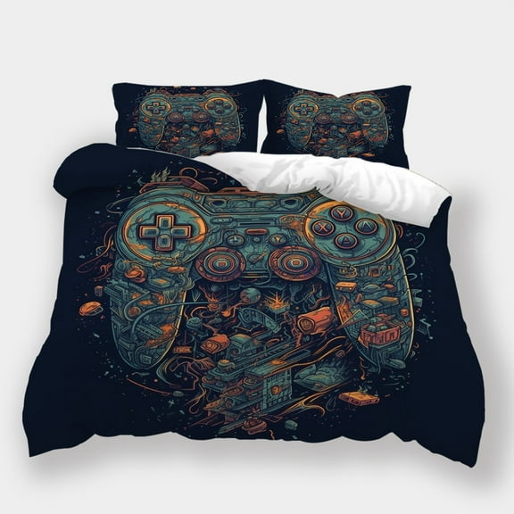 Fashion Bedding Set Game Handle Printed Bedspreads Teen Adult Highend Bedroom Decor Bed Gift,California King (98"x104")