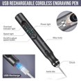 thumbnail image 3 of 1 Set Electric Engraving Pen Cordless Engraving Machine for Jewelry Wood Glass Stone Carving (Black), 3 of 6
