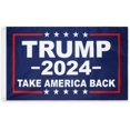 Double Sided Donald Trump for President 2024 Take America Back Flag 2x3
