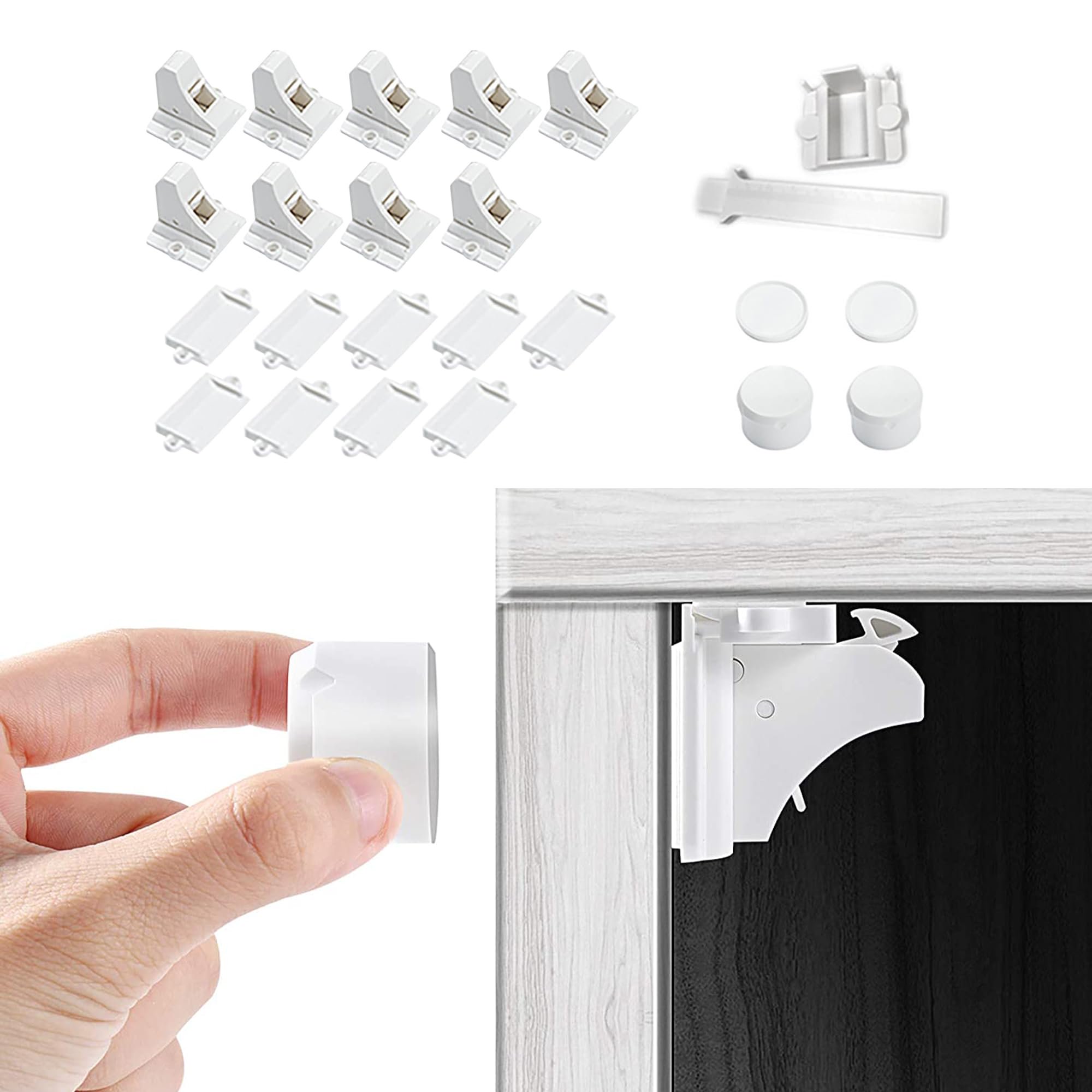 Baby Safety Locks Standard 9.0 Magnetic Cabinet Drawer Childproofing