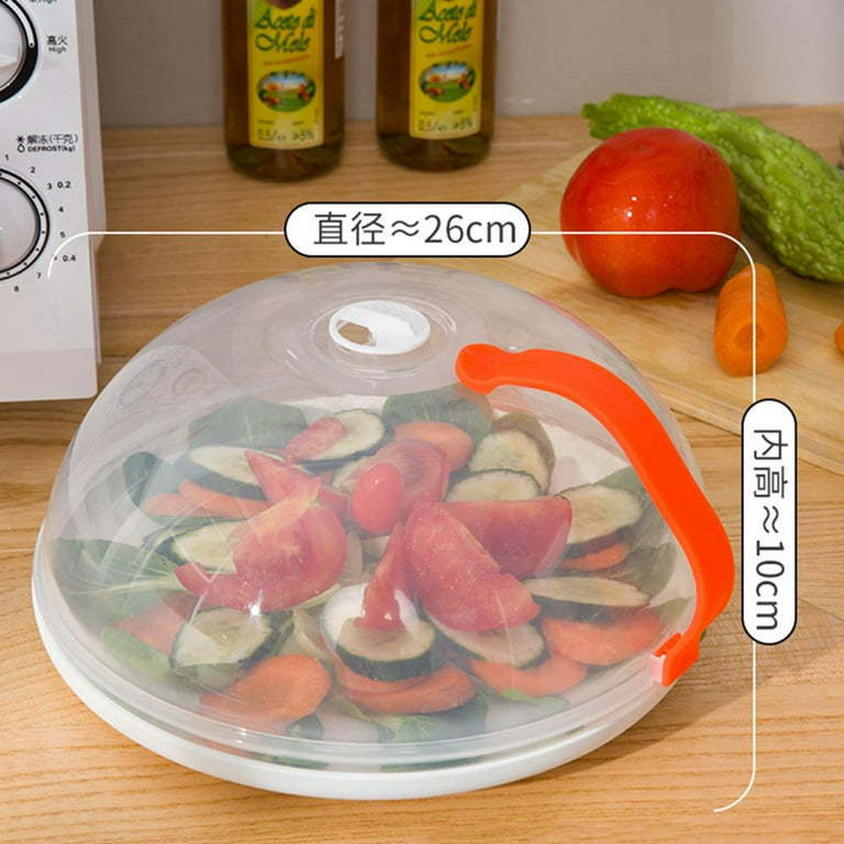 Classic Microwave Food Anti-Sputtering Cover Washable Transparent Microwave  Plate Cover with Handle Steam Vents Keeps Microwave Oven Clean 