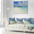 thumbnail image 2 of Designart Calm Seashore at Tropical Beach - Modern Seascape Throw Pillow - 16x16, 2 of 4